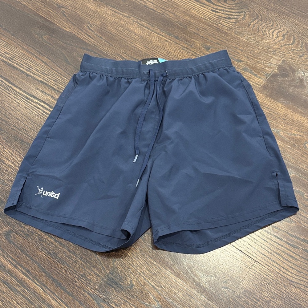 Lacrosse Unlimited Boy’s Navy Athletic Shorts with Drawstring Size Large